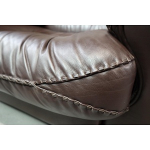 Pair of De Sede DS-101 leather lounge chairs