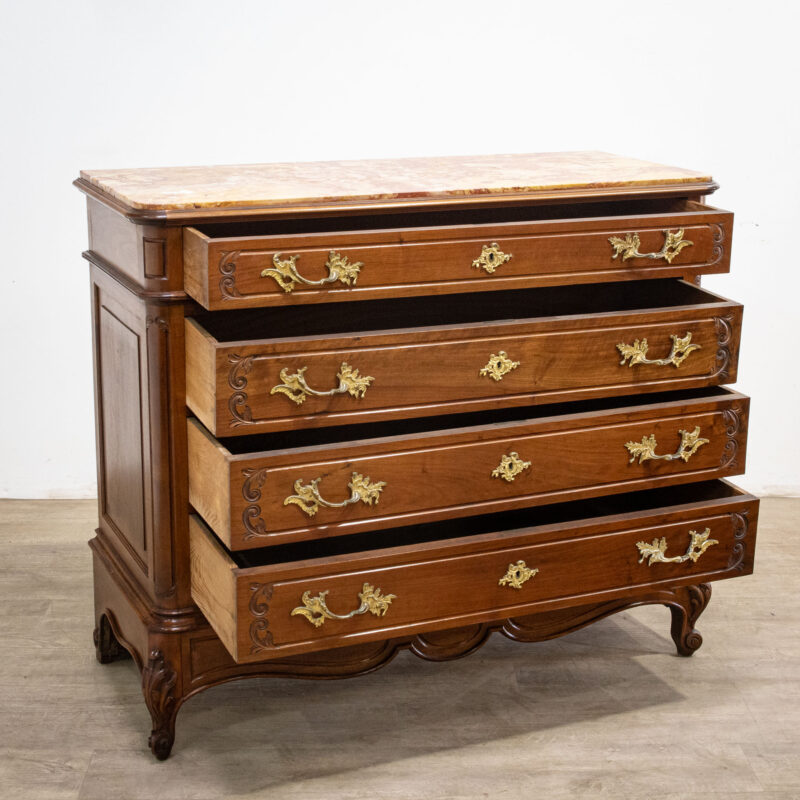 Louis XV Style Walnut Chest of Drawers