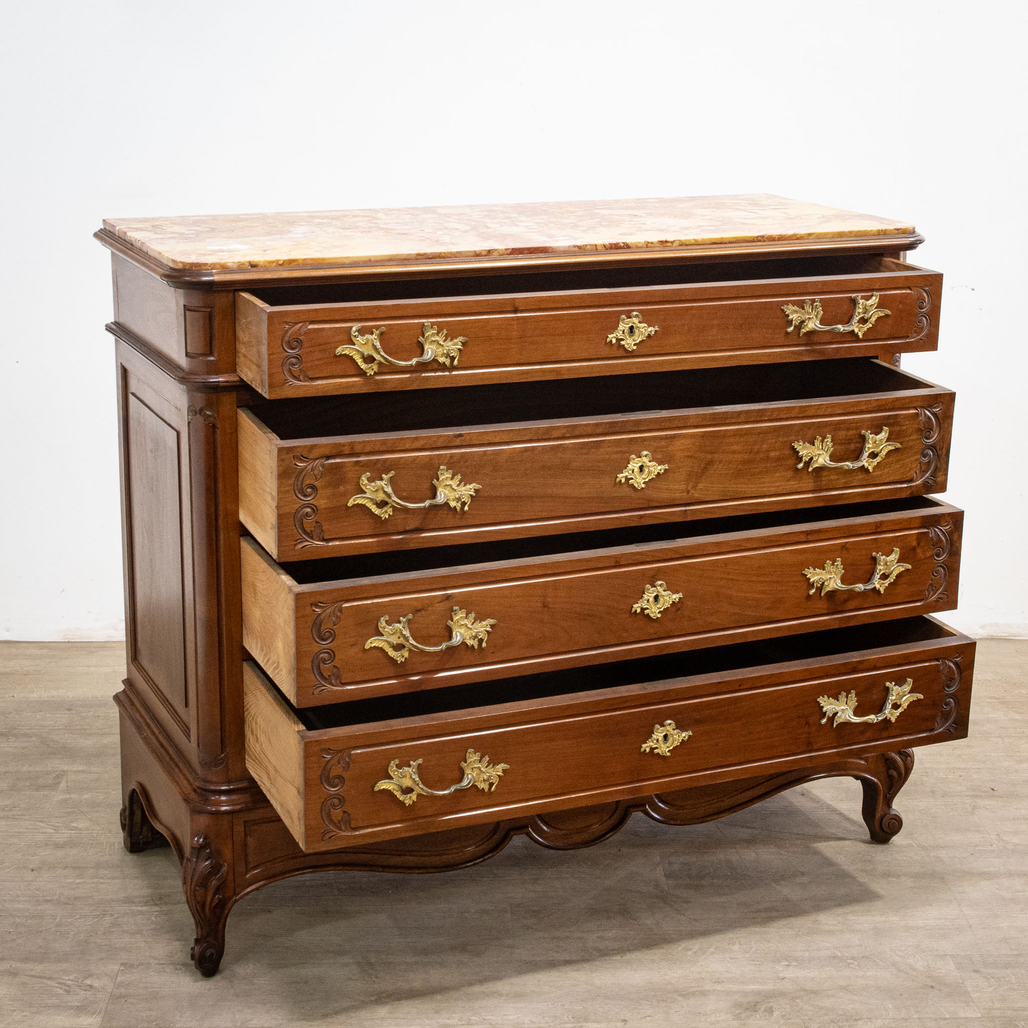 Louis XV Style Walnut Chest of Drawers
