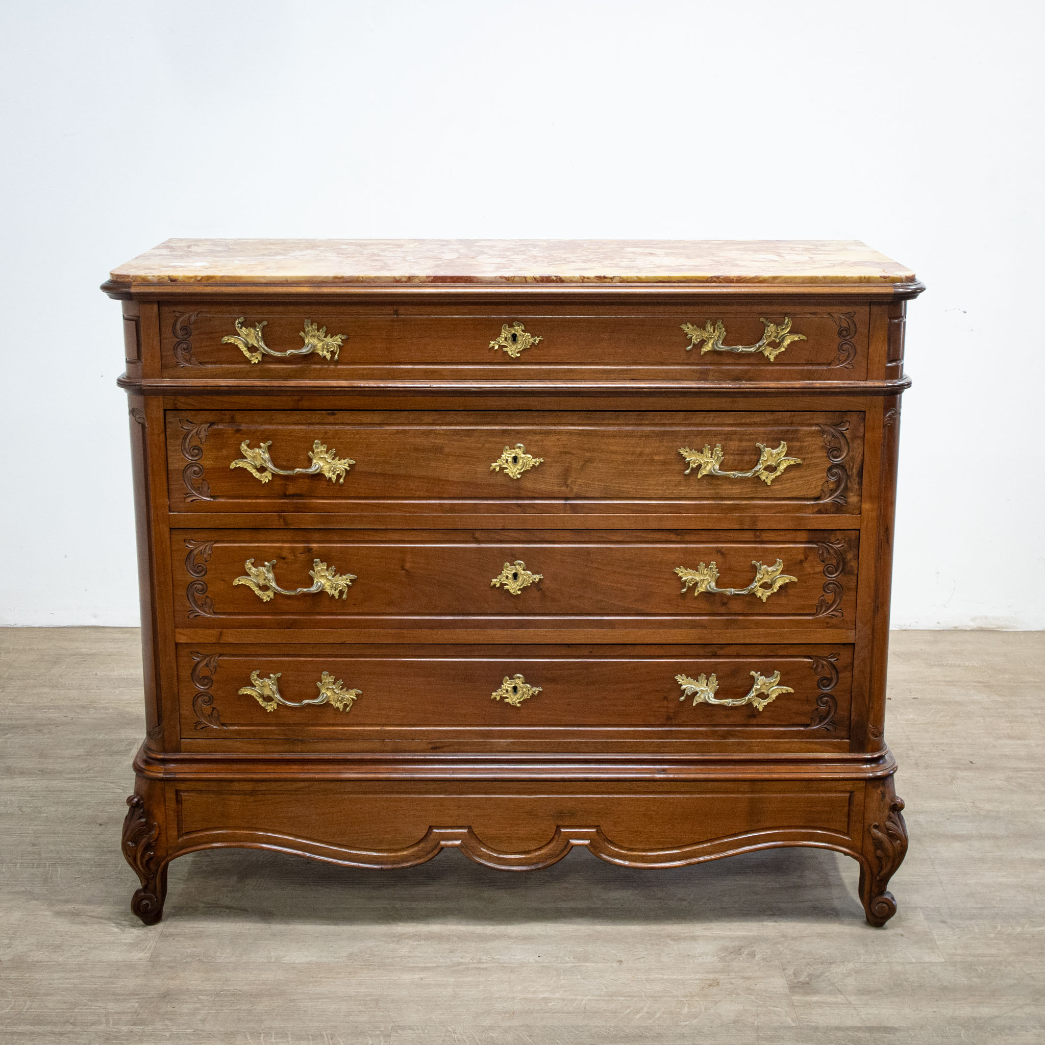 Louis XV Style Walnut Chest of Drawers