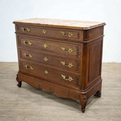 Louis XV Style Walnut Chest of Drawers - Image 3
