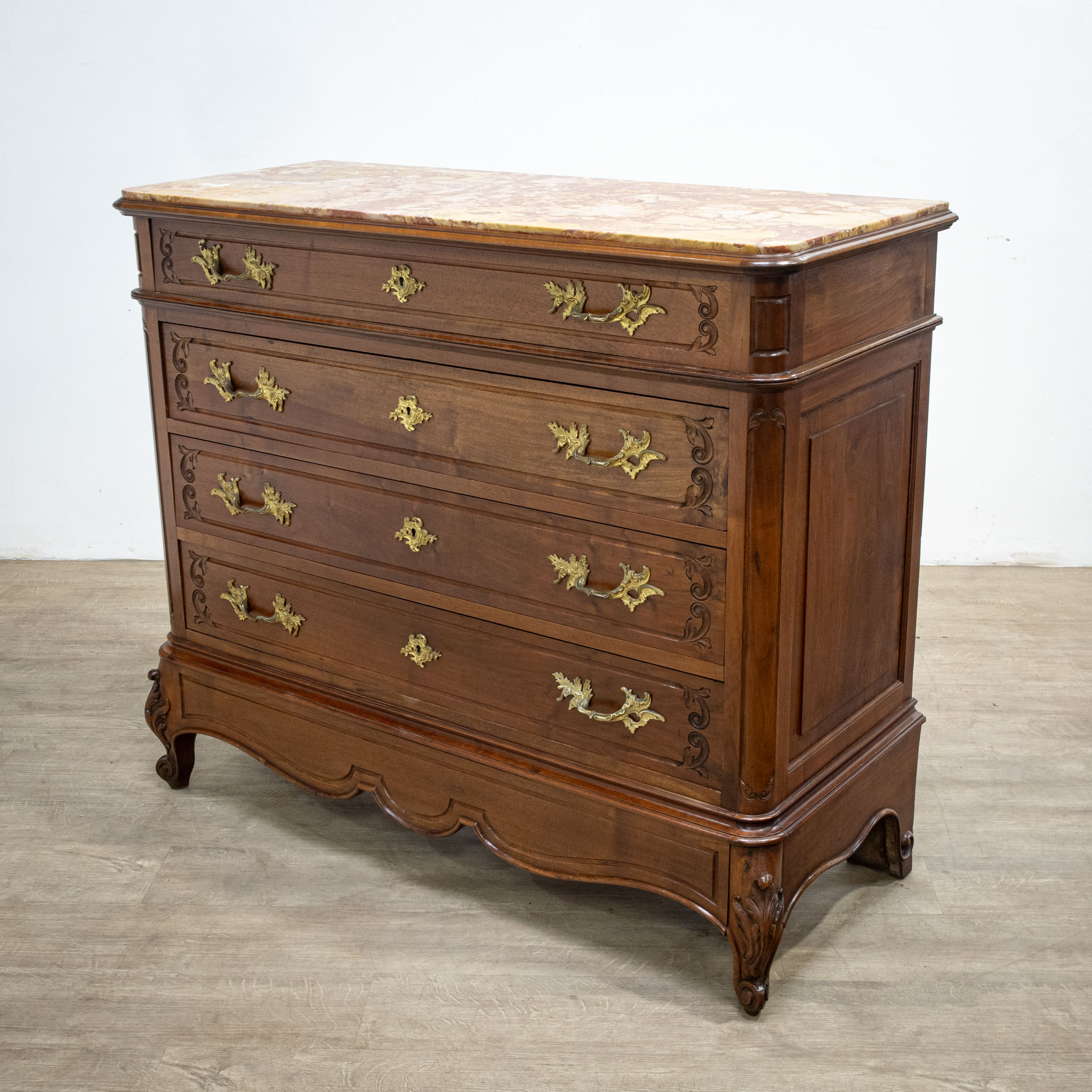 Louis XV Style Walnut Chest of Drawers