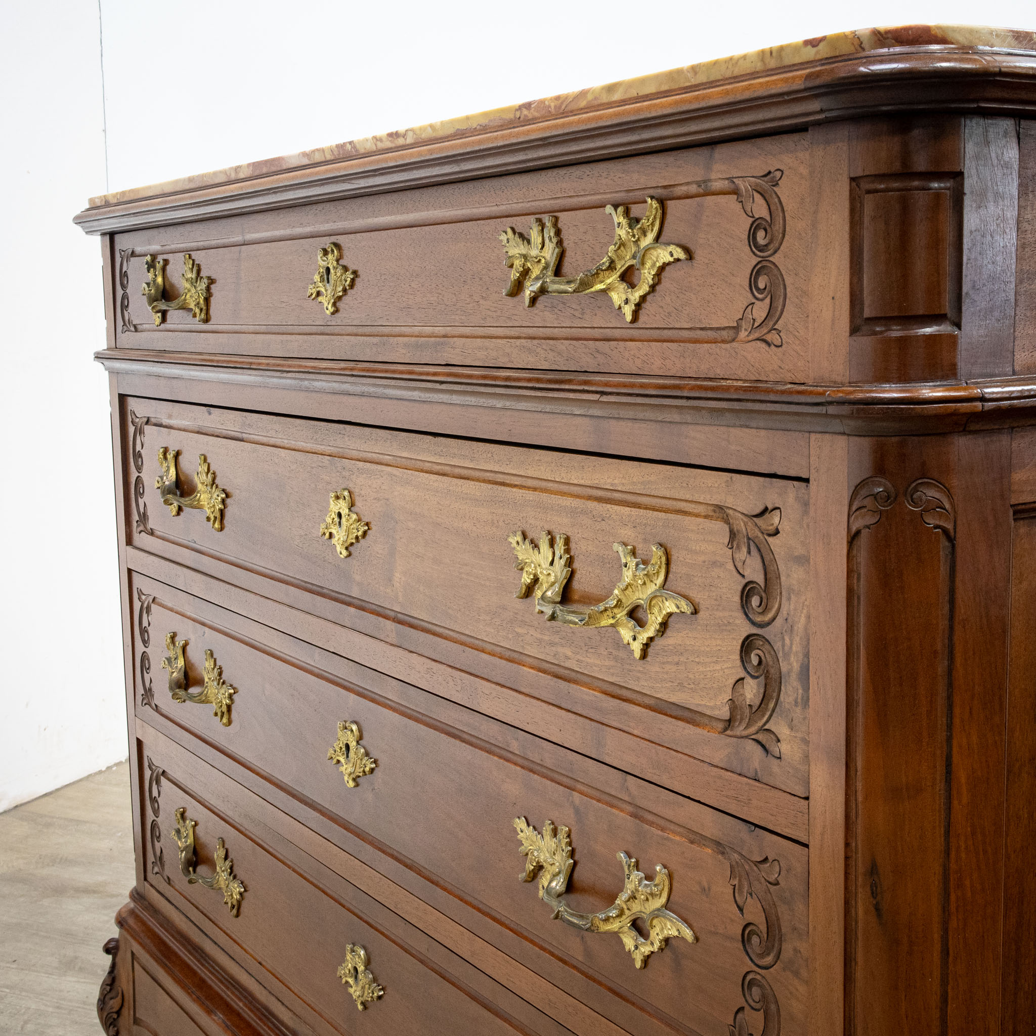 Louis XV Style Walnut Chest of Drawers