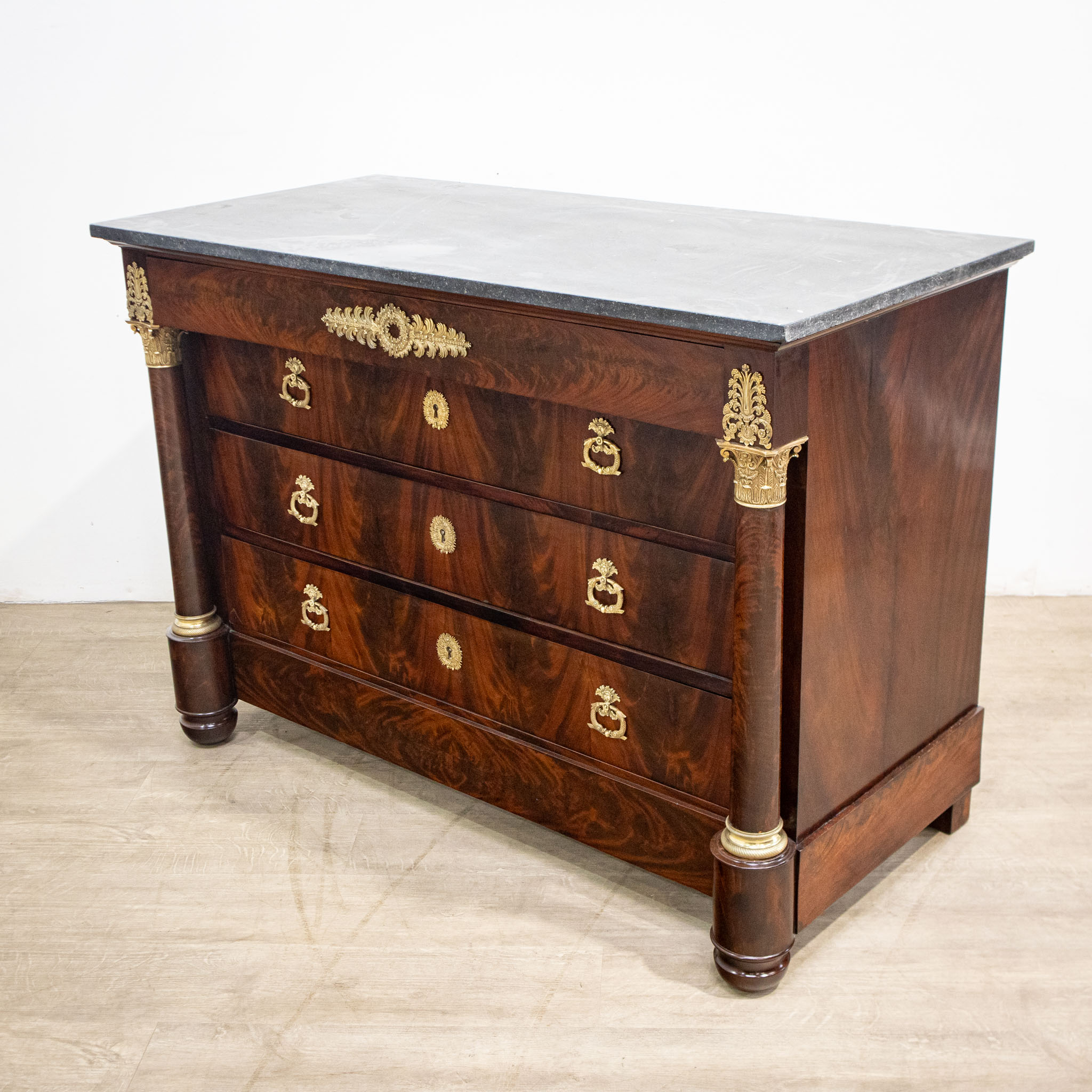 Mahogany Empire French Commode