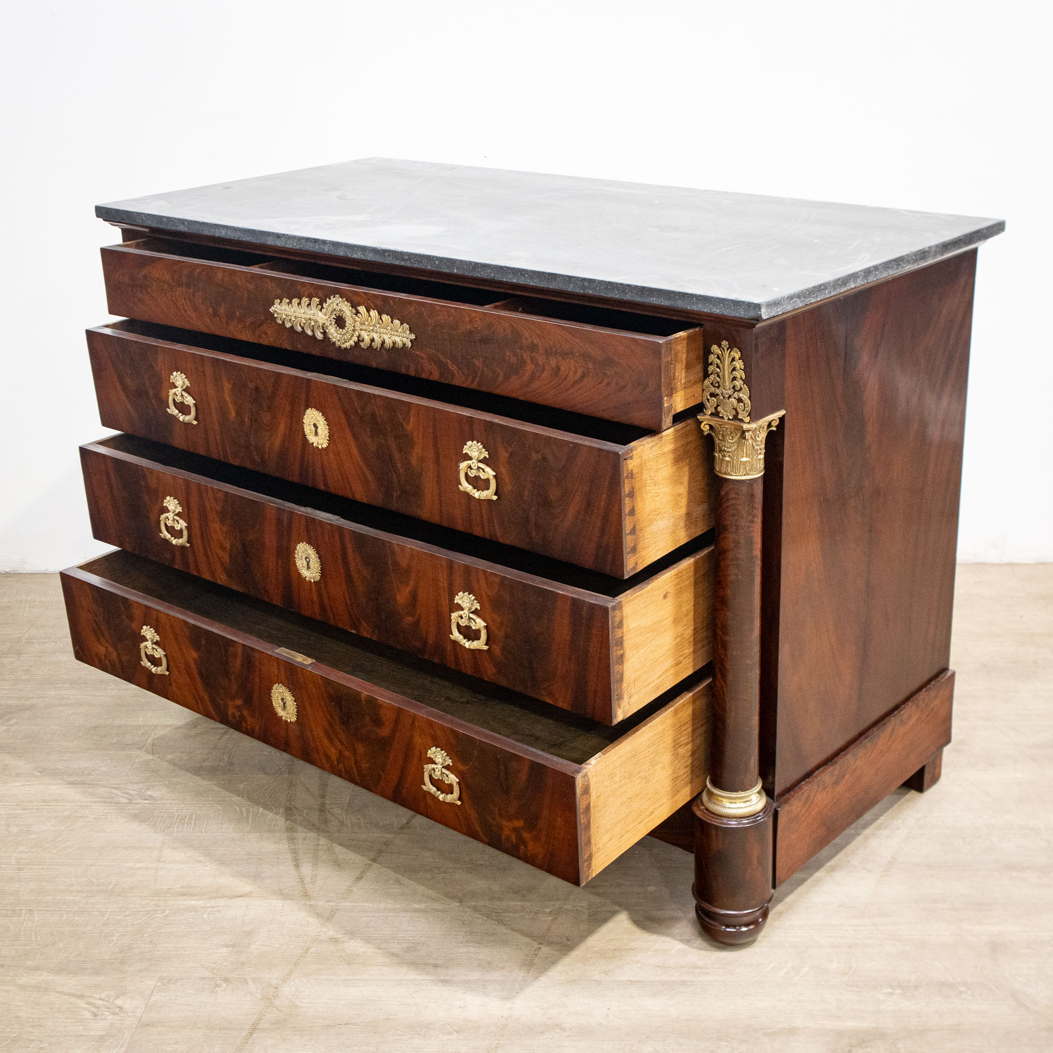 Mahogany Empire French Commode