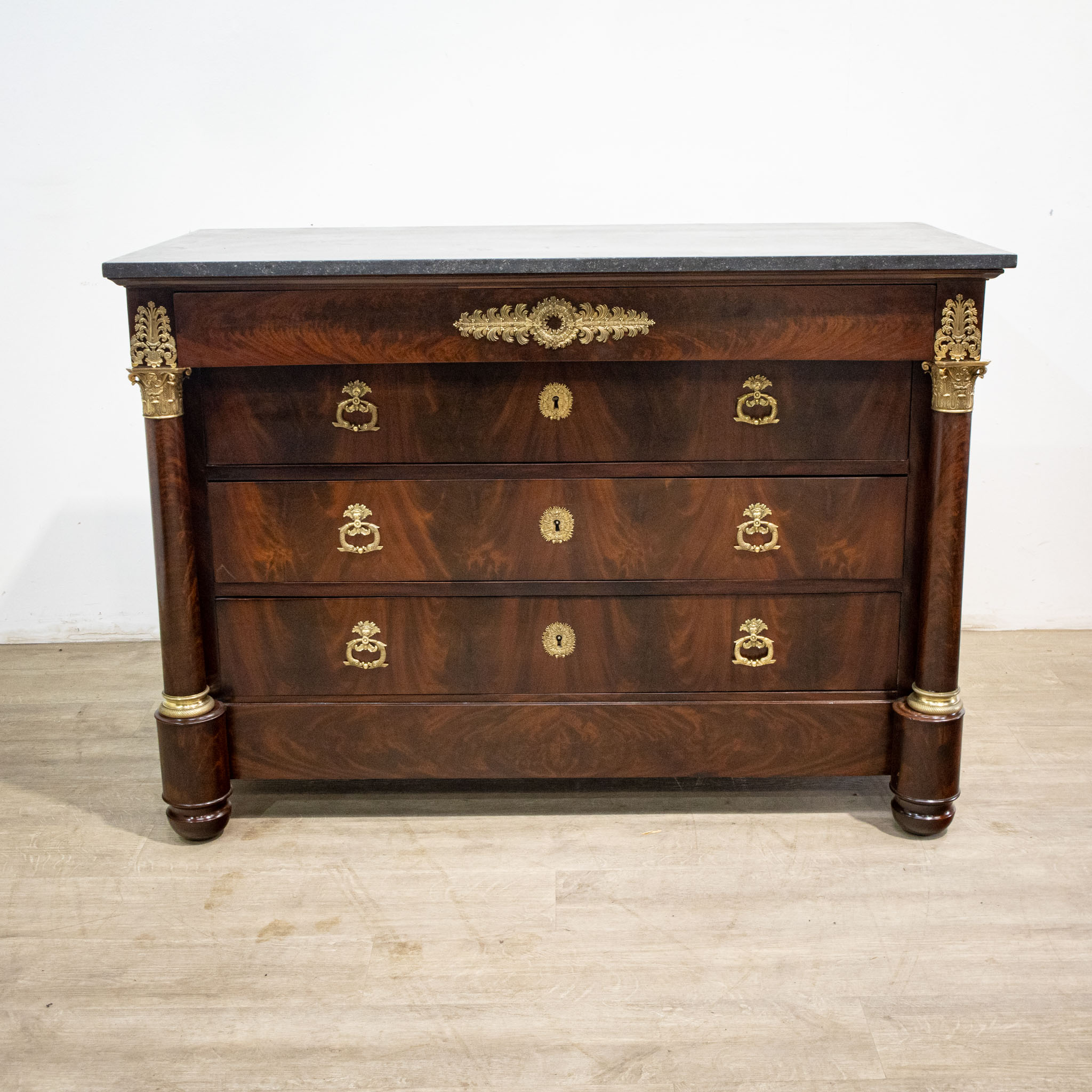 Mahogany Empire French Commode