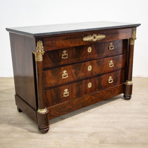Mahogany Empire French Commode