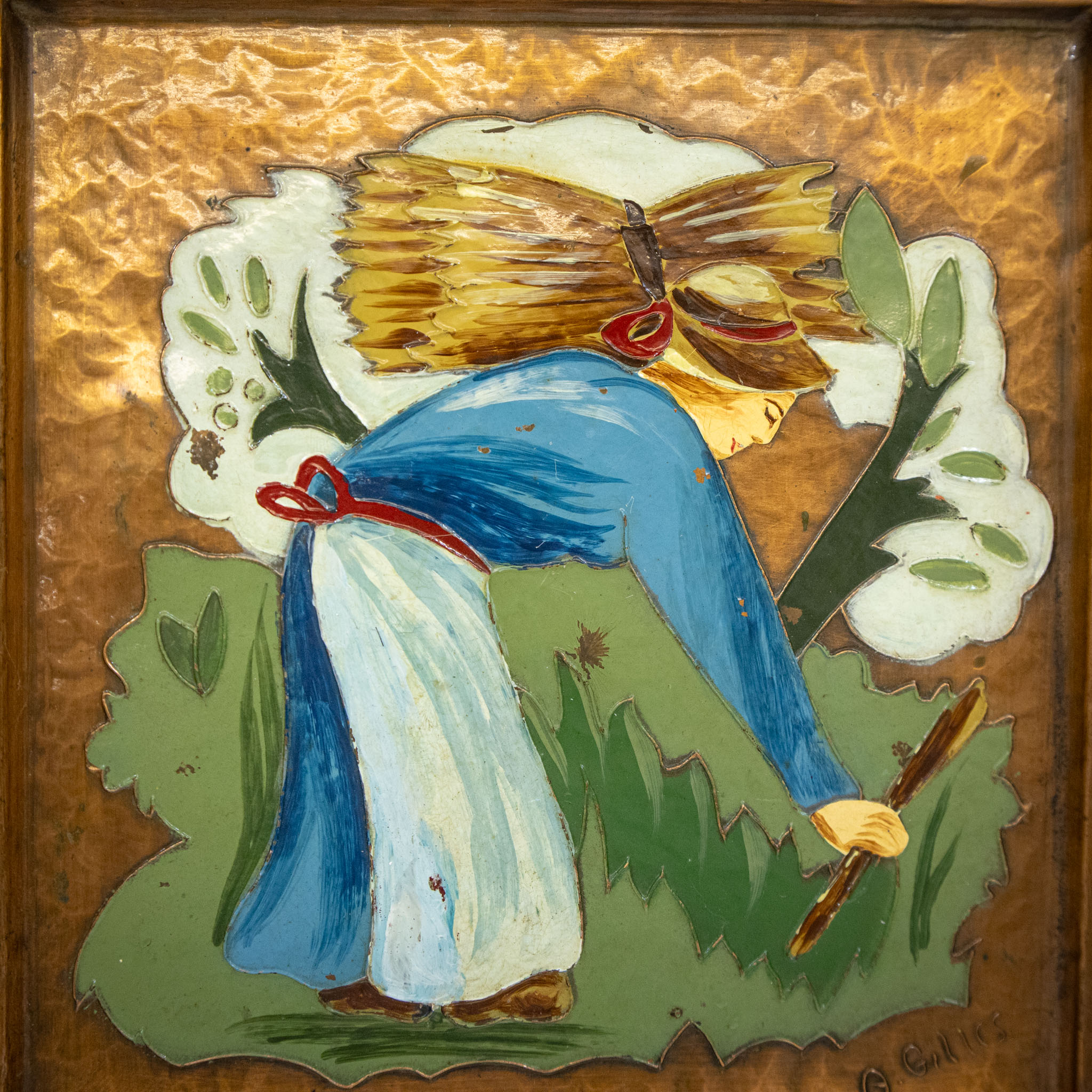 Pair of Copper Pictures by Albert Gilles