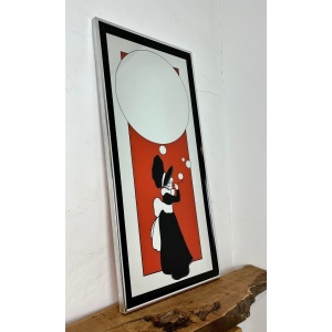 Vintage Art Deco Mirror Girl With Bubbles