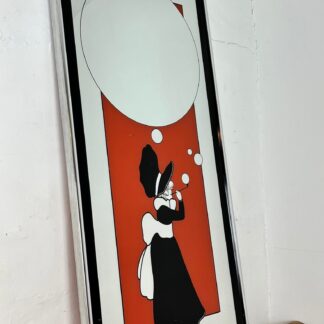 Vintage Art Deco Mirror Girl With Bubbles