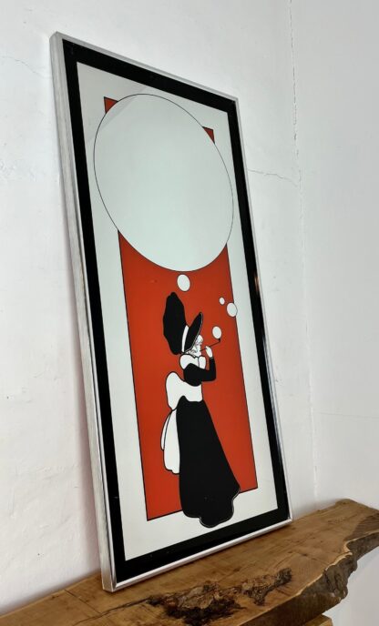 Vintage Art Deco Mirror Girl With Bubbles