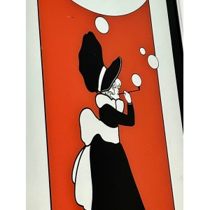 Vintage Art Deco Mirror Girl With Bubbles