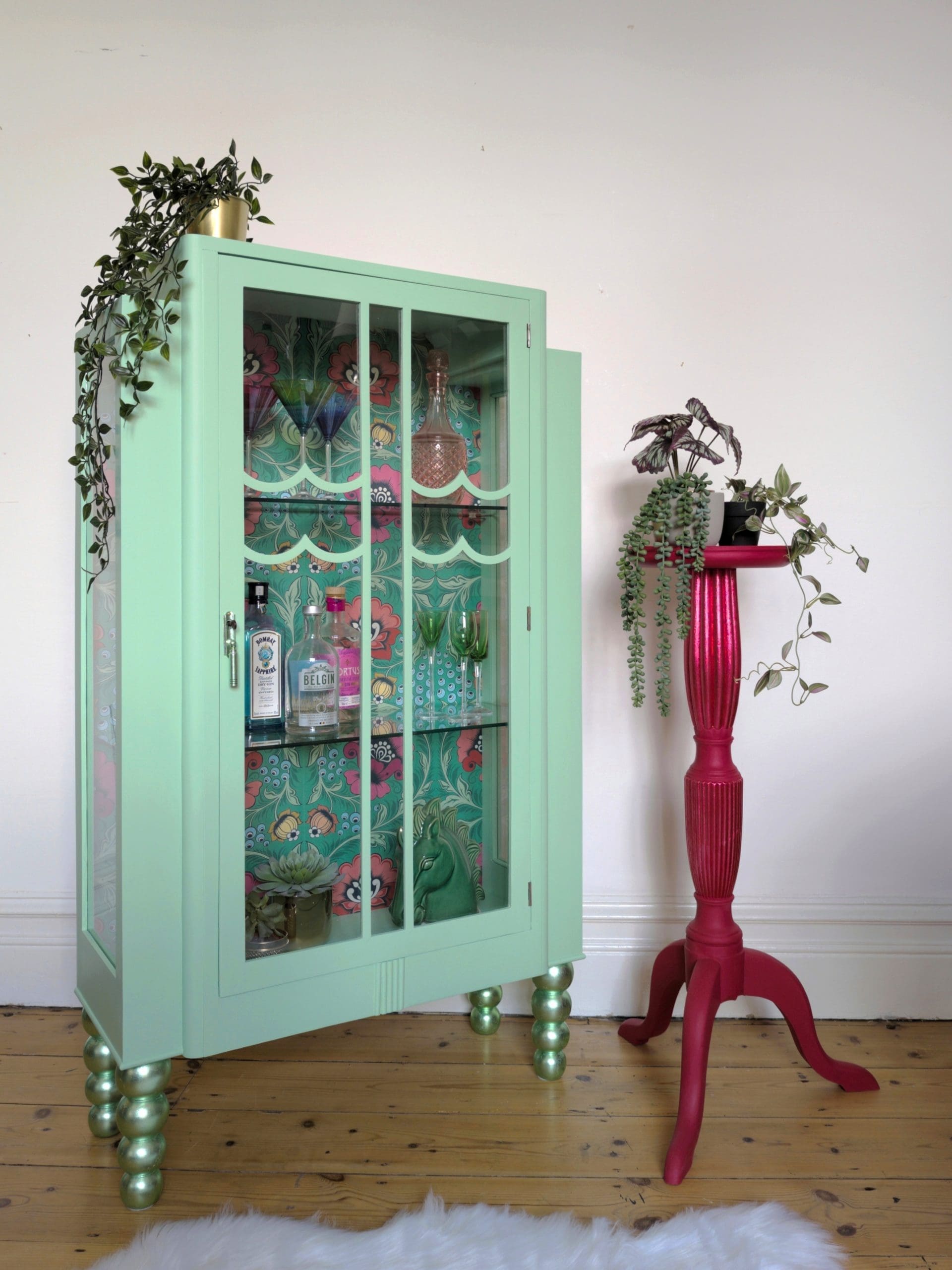 Alice | Pistachio Green Display Cabinet