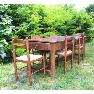 Antique French Cherrywood Farmhouse Provincial Table