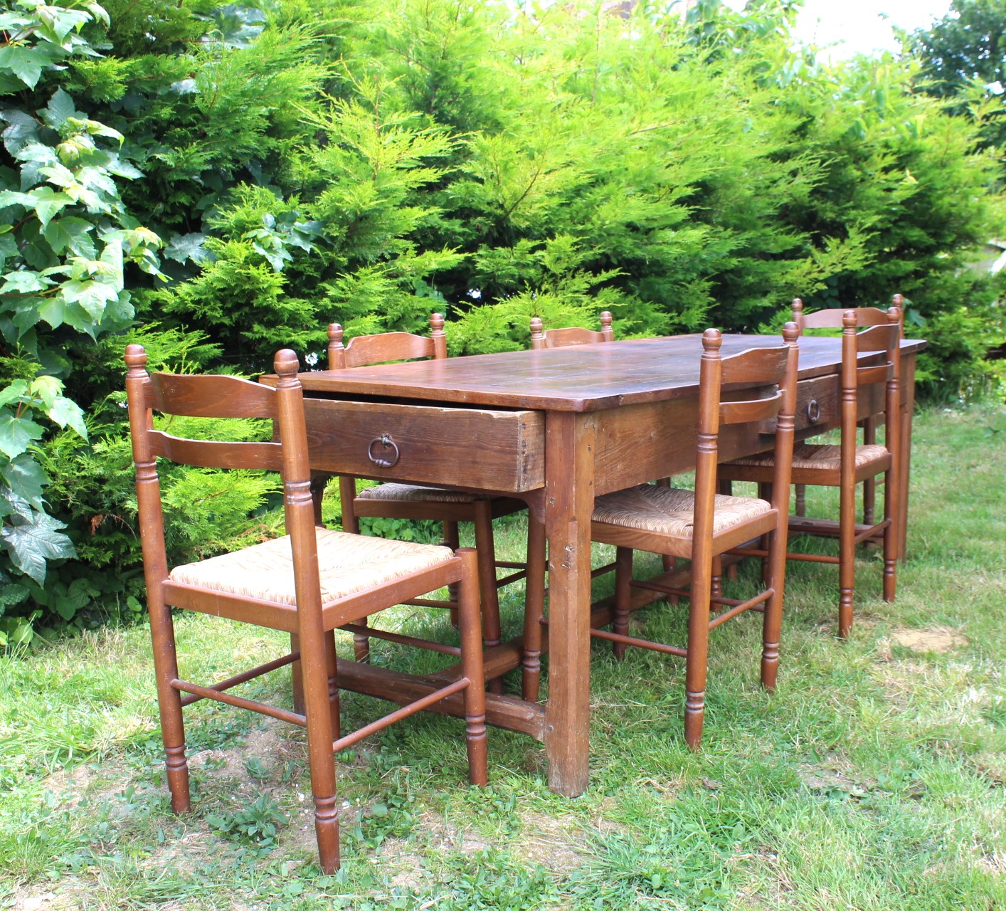 Antique French Cherrywood Farmhouse Provincial Table