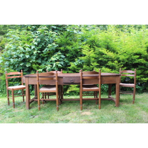 Antique French Cherrywood Farmhouse Provincial Table