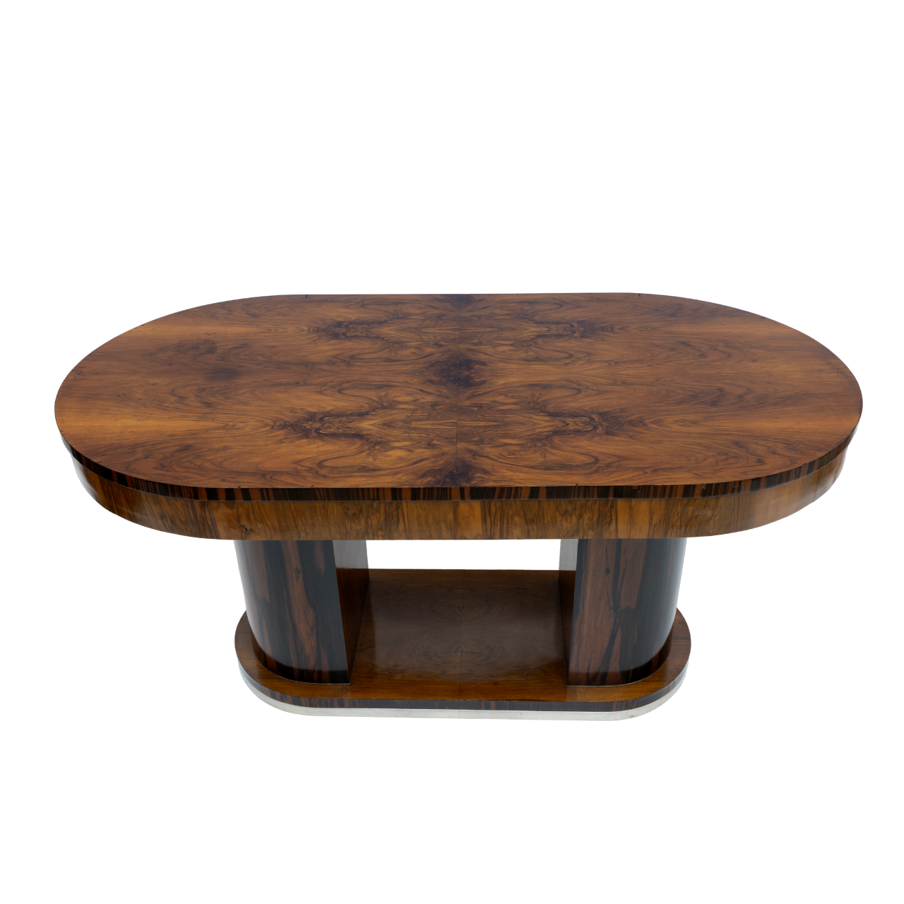 Art Deco Italian Walnut Dining Table, 1940