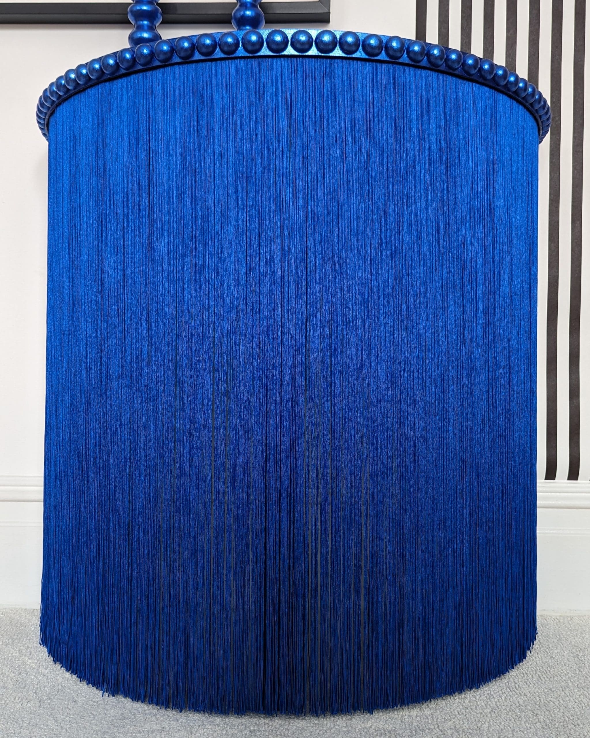Delphine | Royal Blue Fringed Console Table