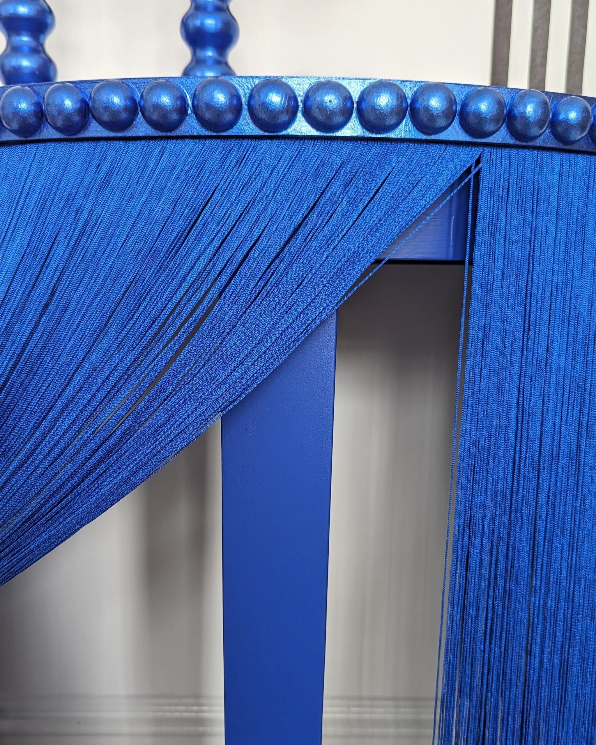 Delphine | Royal Blue Fringed Console Table