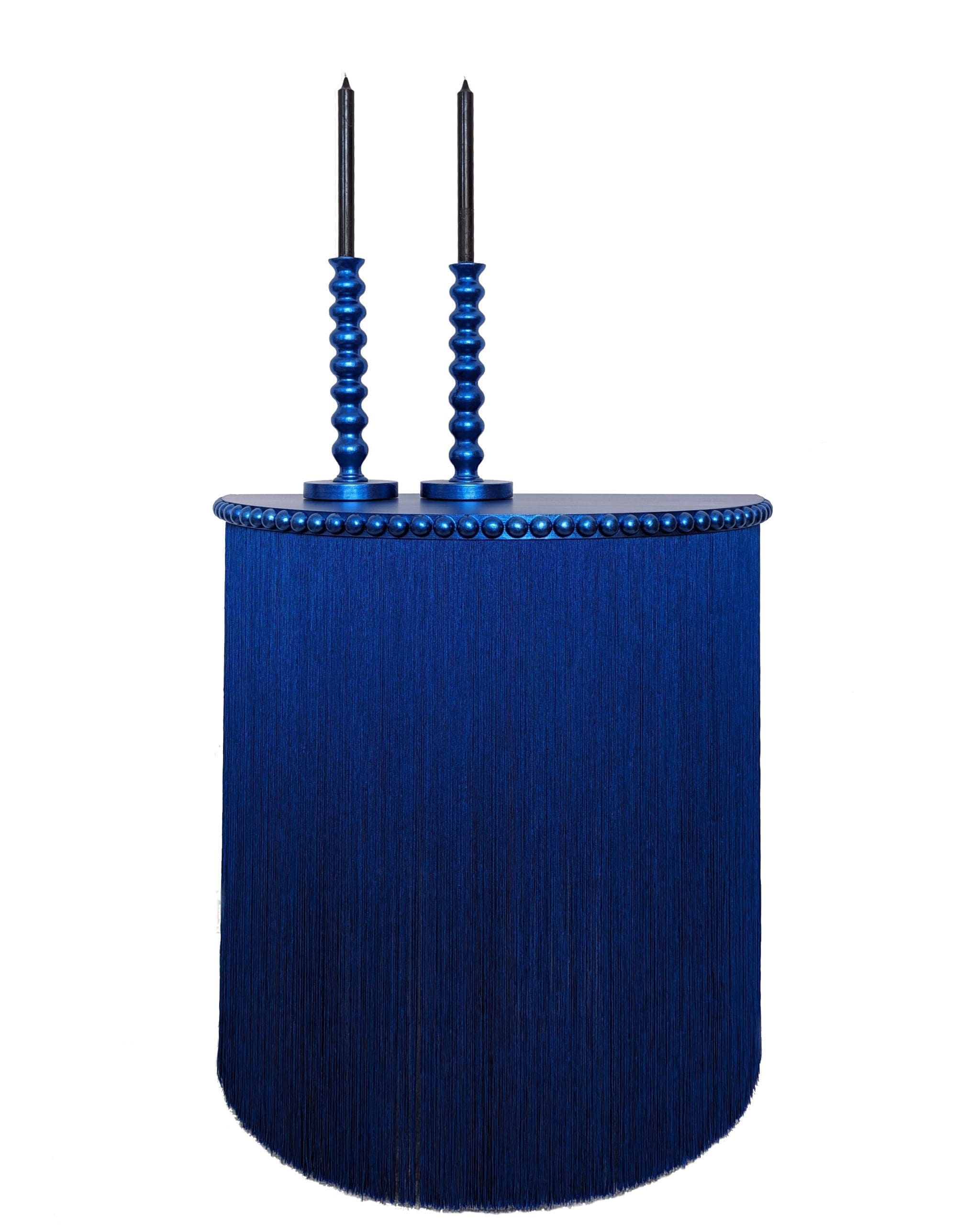 Delphine | Royal Blue Fringed Console Table