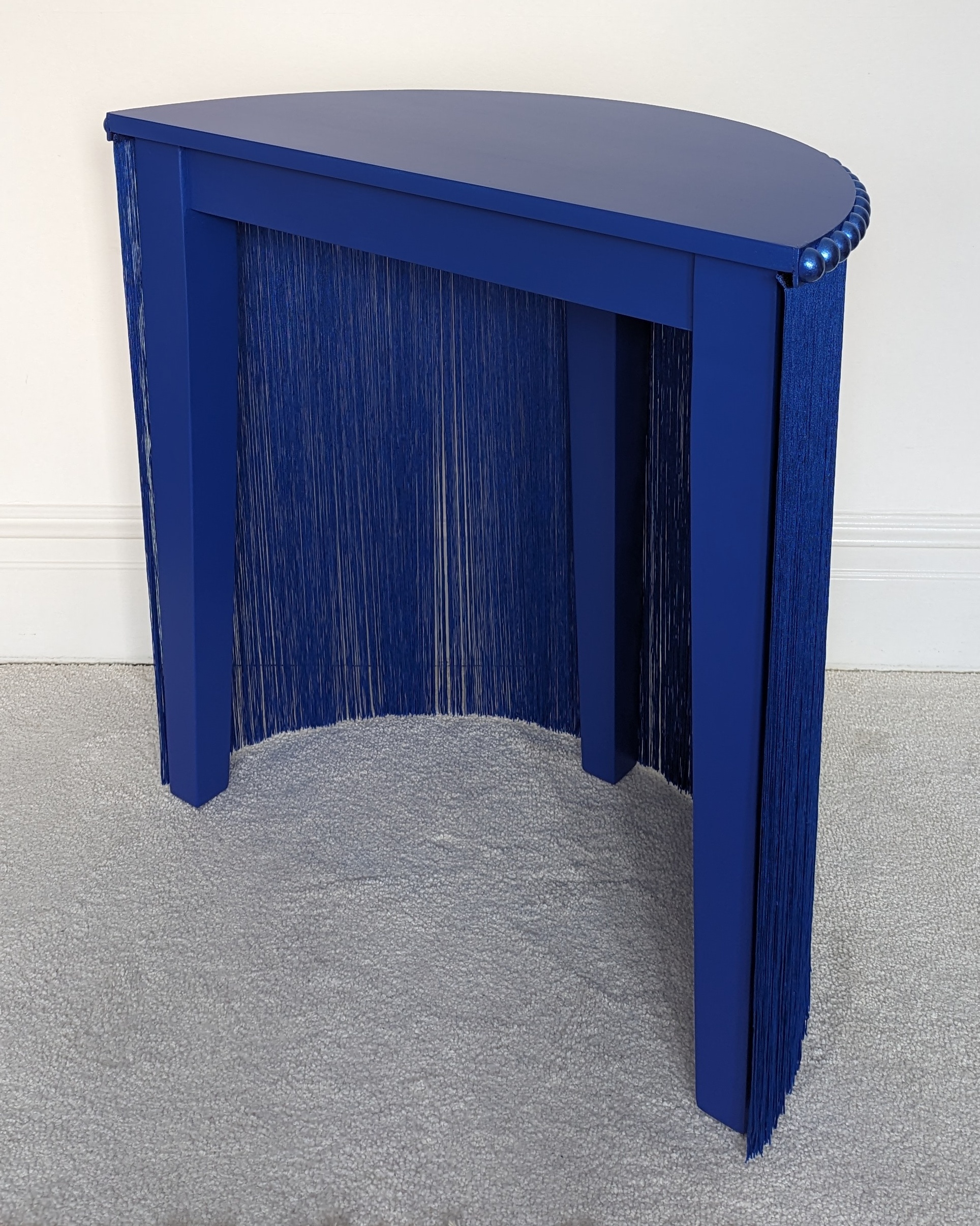 Delphine | Royal Blue Fringed Console Table