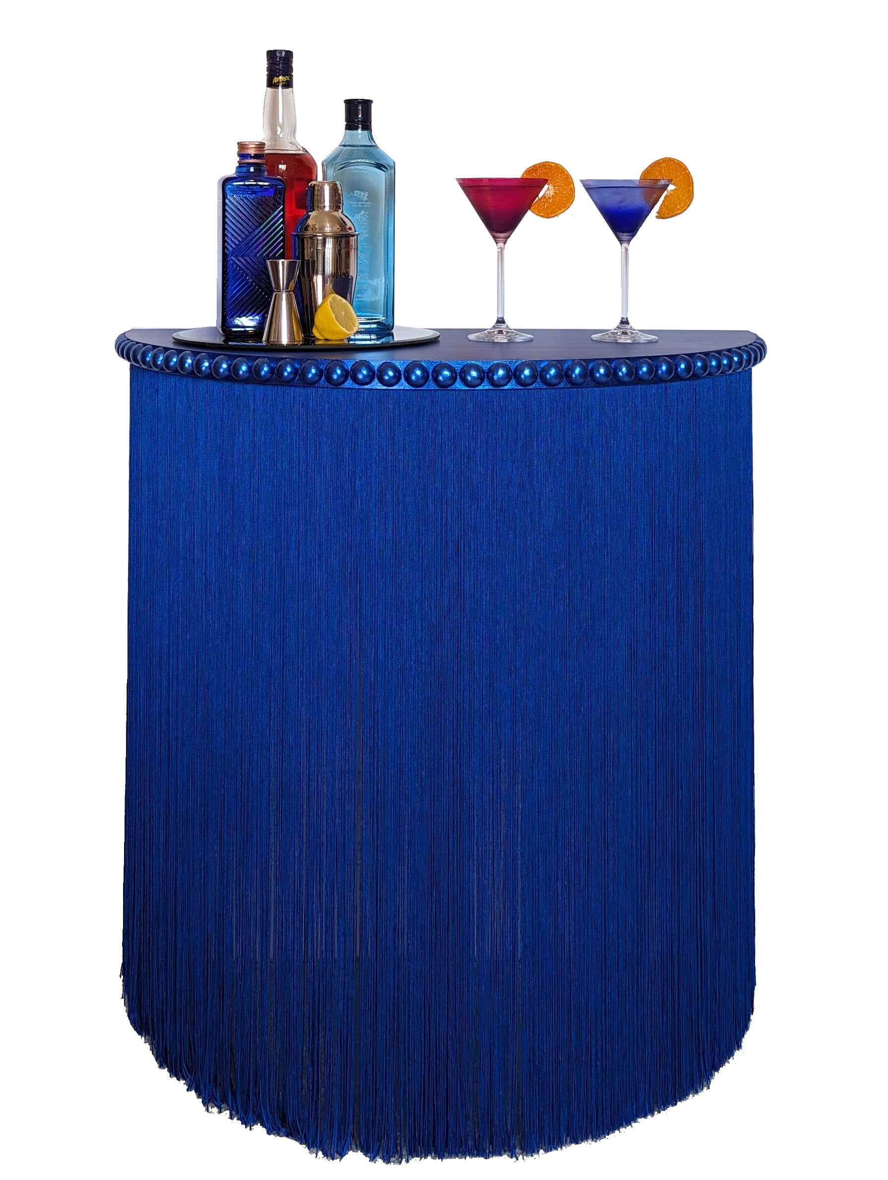 Delphine | Royal Blue Fringed Console Table