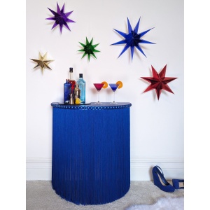 Delphine | Royal Blue Fringed Console Table