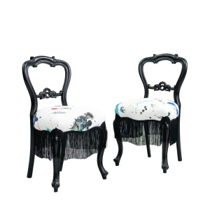 Fringed Balloon Back Chair by Jay & Co