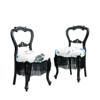 Fringed Balloon Back Chair by Jay & Co