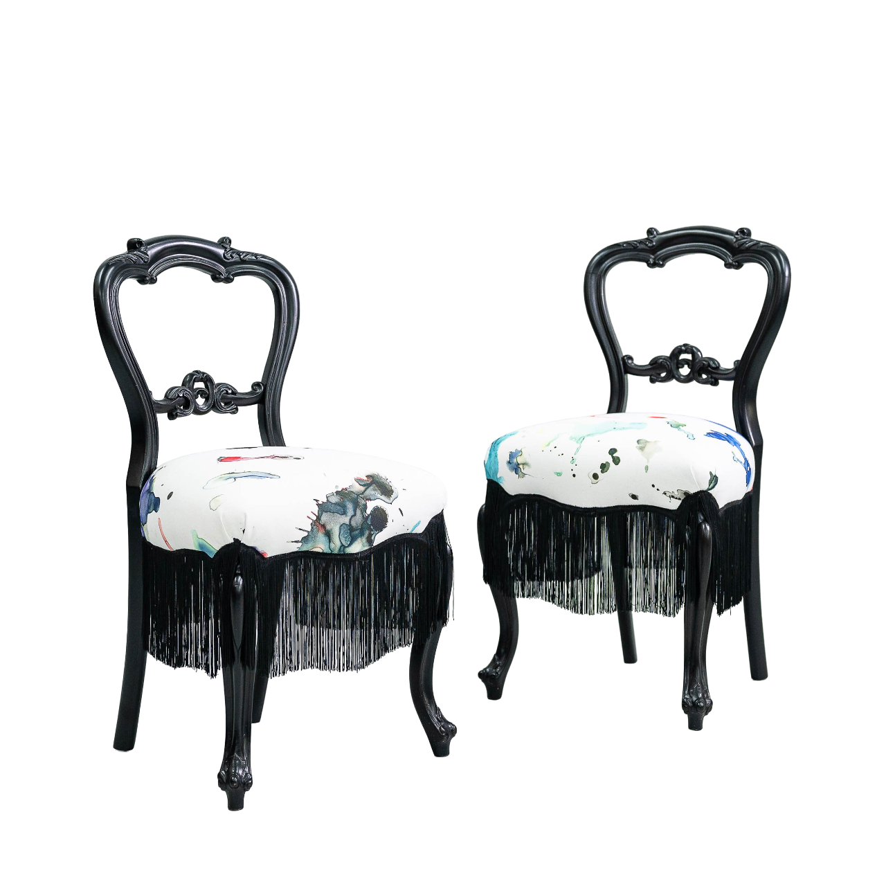 Fringed Balloon Back Chair by Jay & Co