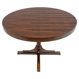 Gianfranco Frattini Style Mid-century Modern Italian Round Dining Table, 1970s
