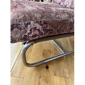 1970s chrome lounge chair designed for Habitat – new upholstery
