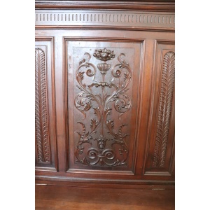 Late 19th Century Carved Walnut Bench