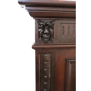 Late 19th Century Carved Walnut Bench