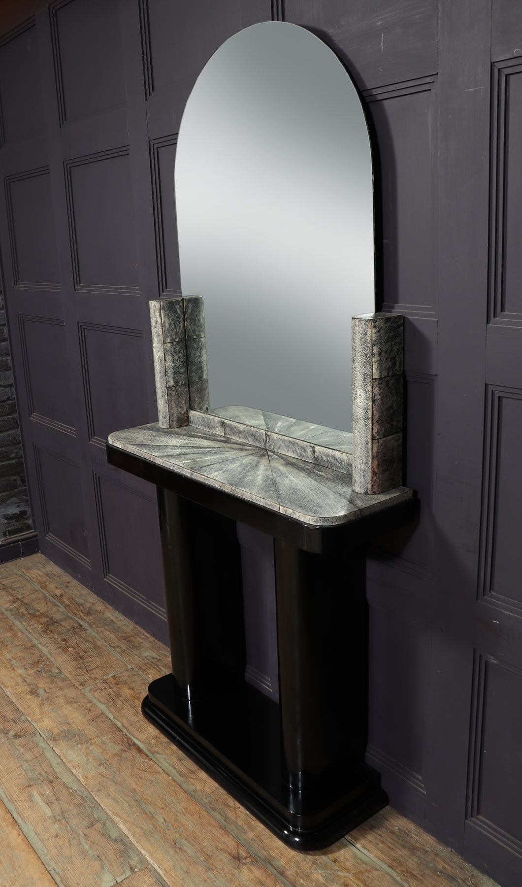 Art Deco Console & Mirror With Shagreen