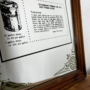 Vintage Pub Advertising Mirror Sign Alexander Duckham And Co Ltd Oil List 1912