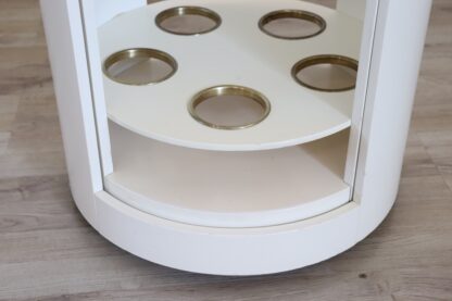 Space Age White Bar Cart on Wheels with Sliding Door, 1960s - Image 10