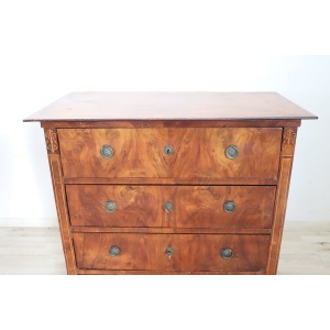Antique Chest of Drawers in Walnut, Late 19th Century