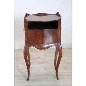 Antique Walnut Nightstand, Late 19th Century