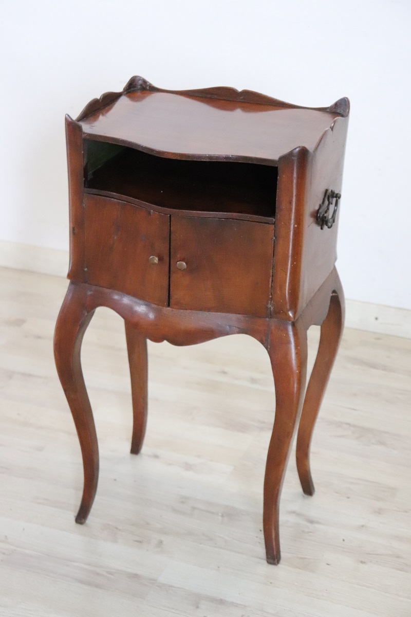 Antique Walnut Nightstand, Late 19th Century