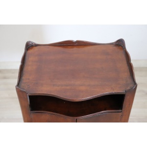 Antique Walnut Nightstand, Late 19th Century