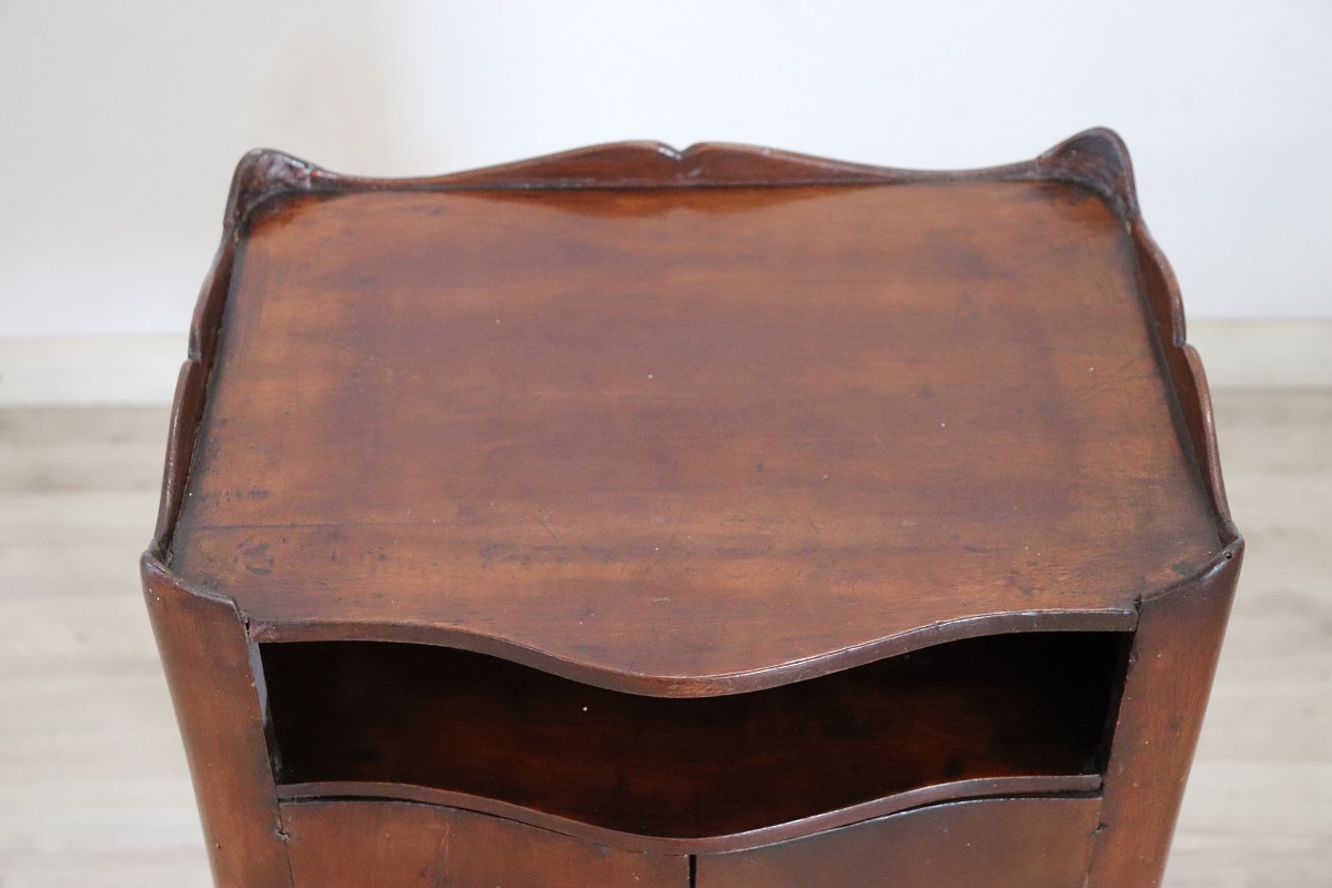 Antique Walnut Nightstand, Late 19th Century