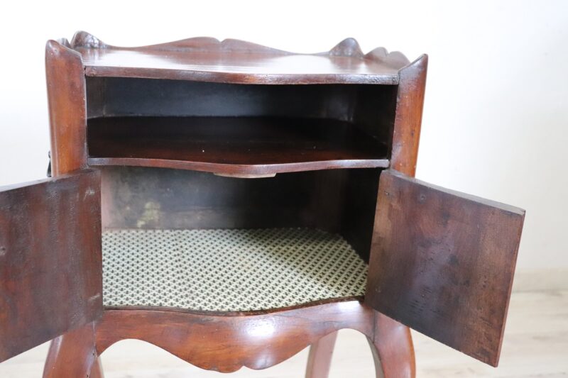 Antique Walnut Nightstand, Late 19th Century