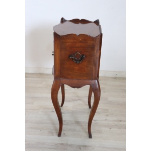 Antique Walnut Nightstand, Late 19th Century