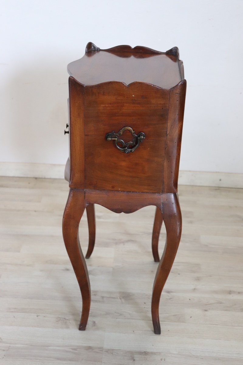 Antique Walnut Nightstand, Late 19th Century