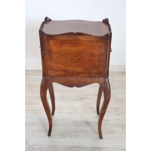 Antique Walnut Nightstand, Late 19th Century