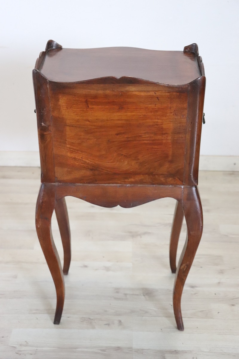 Antique Walnut Nightstand, Late 19th Century