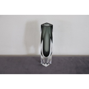 Art Glass Smoked Grey Vase By Flavio Poli For A. Mandruzzato, 1960s