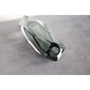 Art Glass Smoked Grey Vase By Flavio Poli For A. Mandruzzato, 1960s