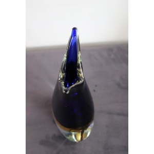 Blue and Yellow Murano Glass Vase from Formia, 1970s